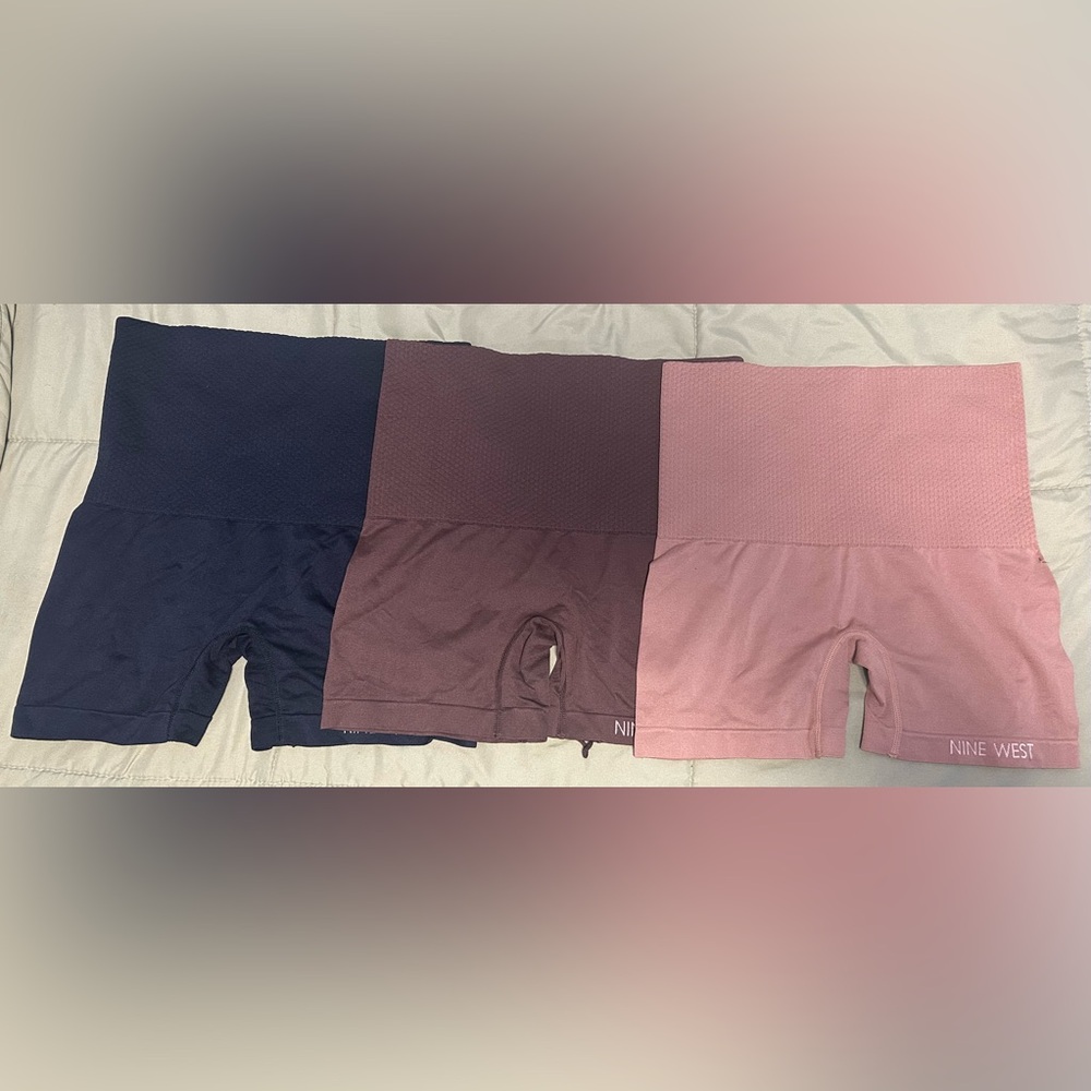 Nine West Women's Shorts Trio in Black, Brown, and Tan